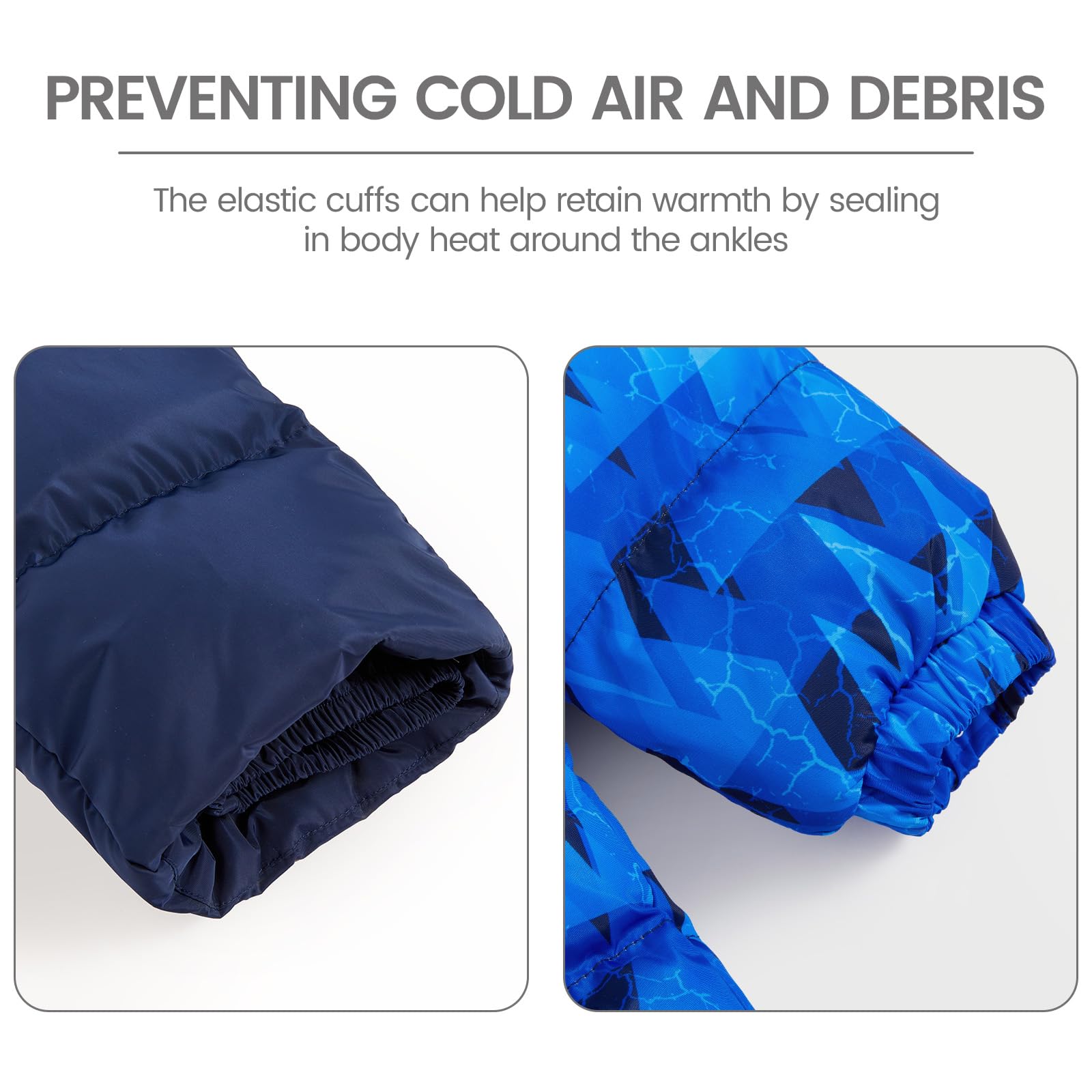 Ensemble de combinaison de neige pour bébé fille, 2 pièces - Veste doudoune légère en duvet et pantalon à bavoir en neige, tenue d'hiver de 18 mois à 7 ans, bleu marine, 6-7 ans