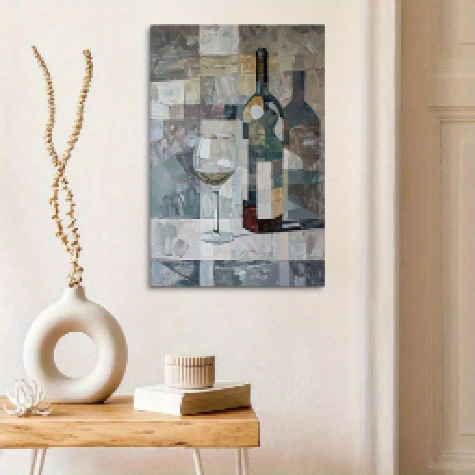 Toile de verre à vin grand format : créez une ambiance bistrot chic dans votre cuisine