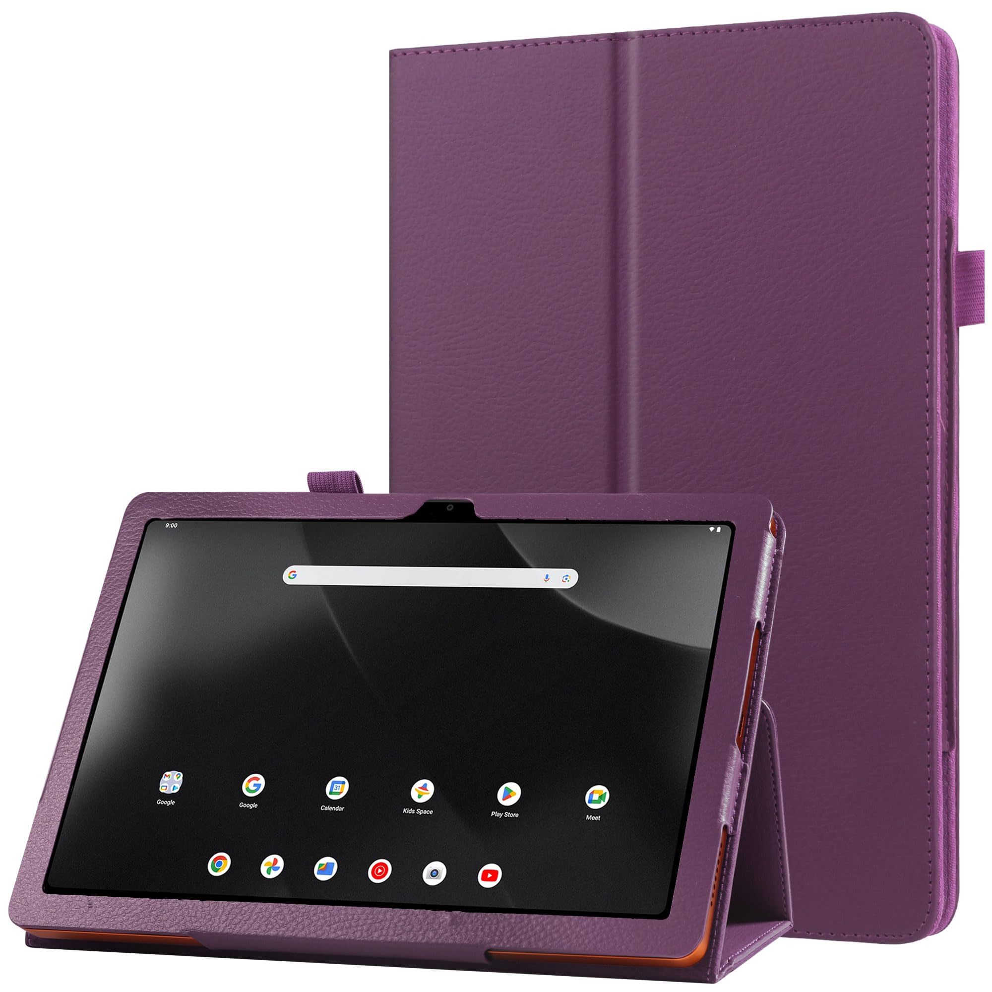 zukof Folio Case for Onn 12.1 Inch Pro Tablet 2024 Model - Folding Slim PU Leather Protective Cover (Purple)