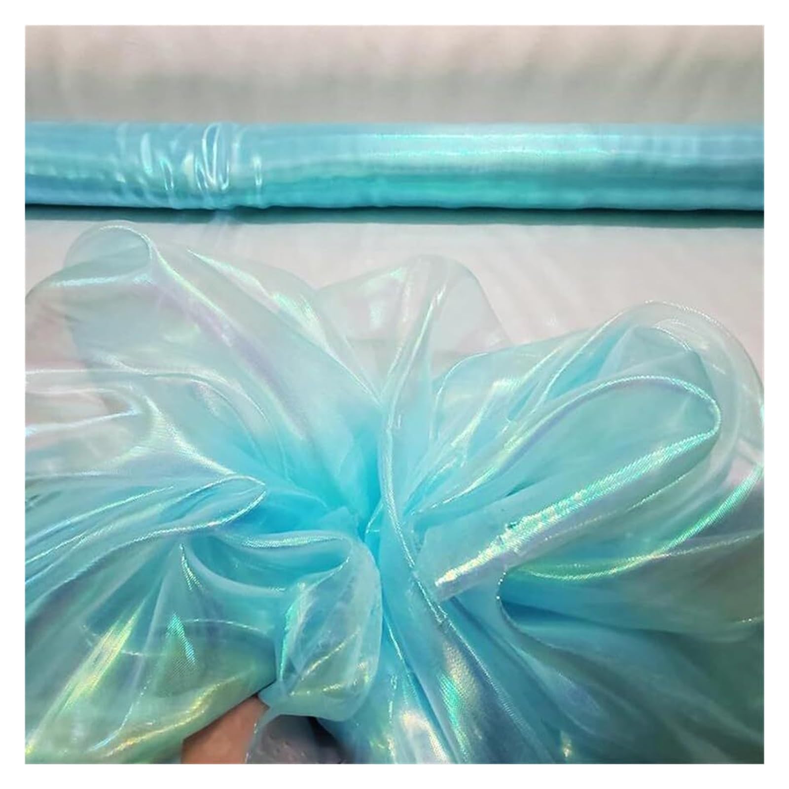 Tela de tul suave, Tela Organza Multicolor 100cm X 150cm(Yellow En8)
