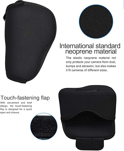 Vista 10 de JJC - Funda de neopreno ultraligera para cámara Sony A6600 a6500 a6400 a6300 a6100 a6000 a5100 + 0.709-2.165 in/E 1.969 in F1.8, bolsa para Fuji