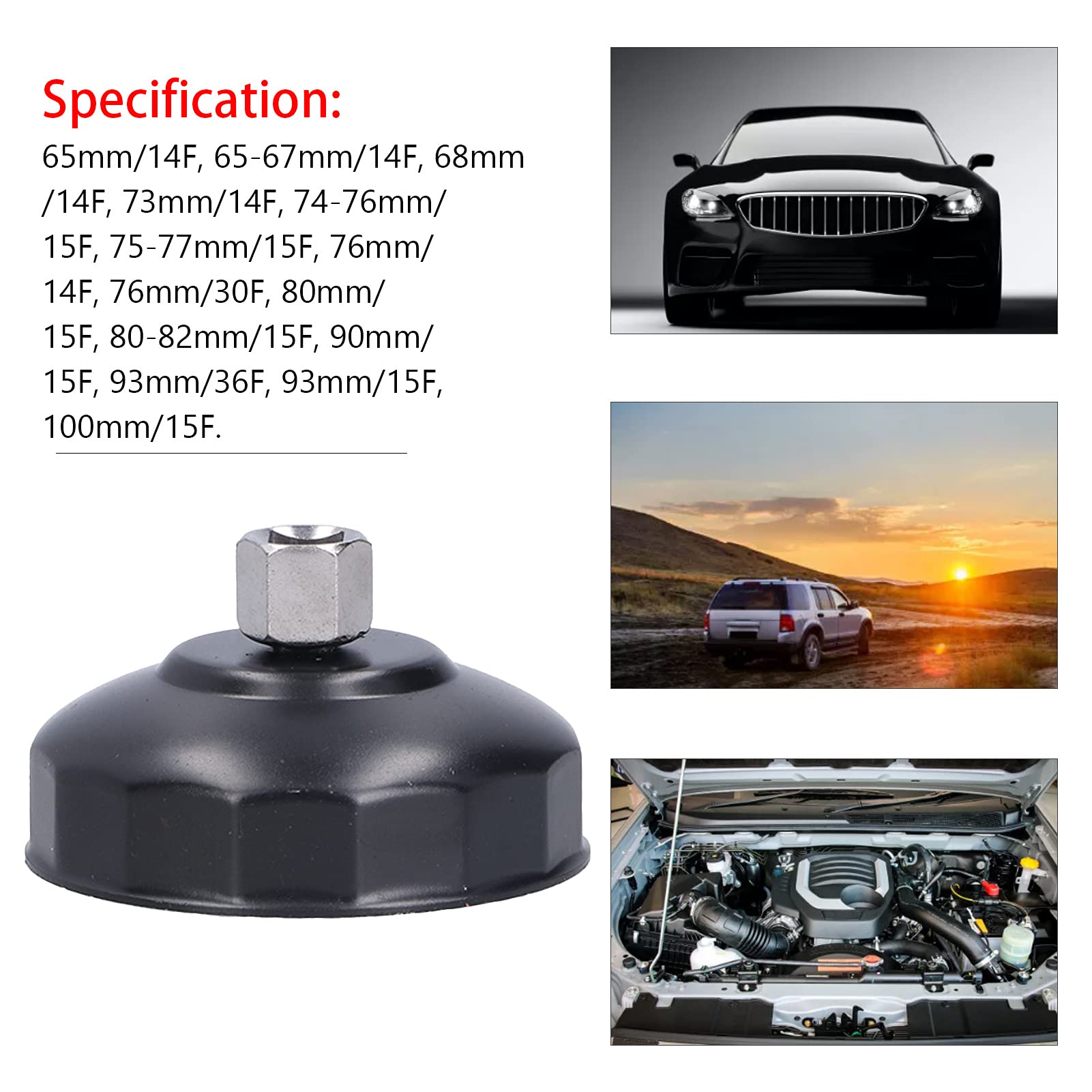 Presa per Tazza del Filtro dell'olio, Chiave per Tappo del Filtro dell'olio anticorrosione per Auto per Officina di Riparazione Auto