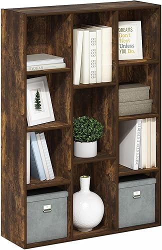 Miniatura 362 de Furinno - Estantería de cubos de 2 niveles serie Luder para libros y almacenamiento, color roble francés Roble francés,Pino