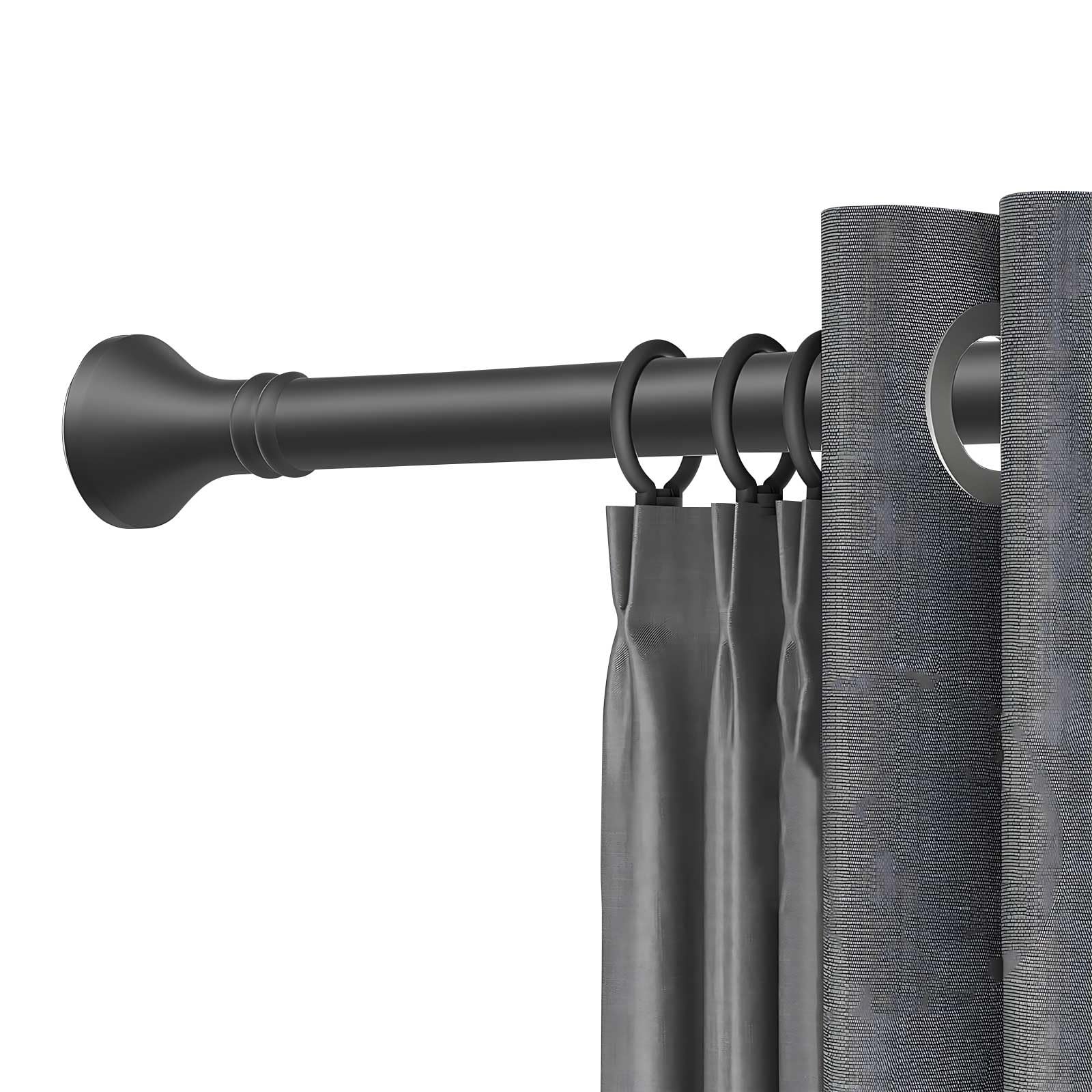 WQPMNYG Adjustable Heavy Duty Shower Curtain Rod 40500 cm No Drill Extendable Tension Rod for Bathroom Closet Window Kitchen (Gray 4055 cm / 1521 in)