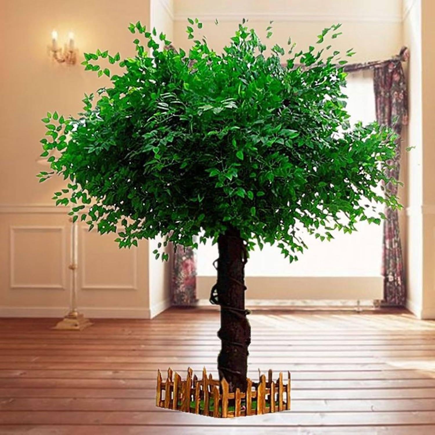 Künstlicher Baum Mit Echtem Holzstamm, Simulierter Banyan-Baum, Hotel-Landschaftsbaum, Wunschbaum, Künstliche Pflanzen Für Moderne Innendekoration,3x2.5m