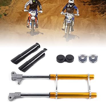 21.6in Front Fork Shocker,49CC 2 Stroke Small Mini Front Fork Shocker Small Sports Cars Triple Dirt Pit Bike Pro Trail Gold,Motorcycle Accessories