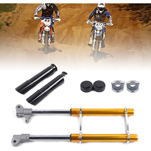 21.6in Front Fork Shocker,49CC 2 Stroke Small Mini Front Fork Shocker Small Sports Cars Triple Dirt Pit Bike Pro Trail Gold,Motorcycle Accessories