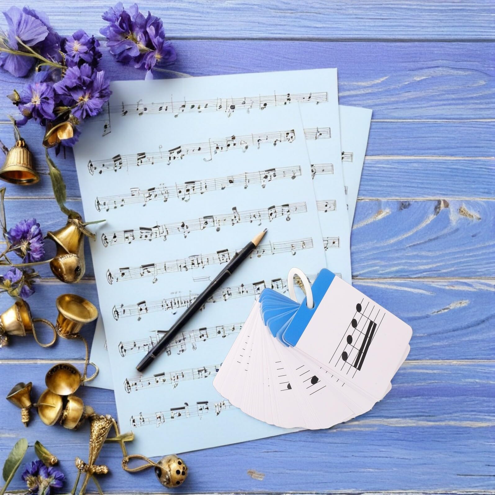 TOYANDONA Schede Didattiche Note Musicali per Principianti Strumenti per Imparare le Note Musicali e Schede Ritmiche Portatili per Educazione Musicale e Apprendimento del Pianoforte