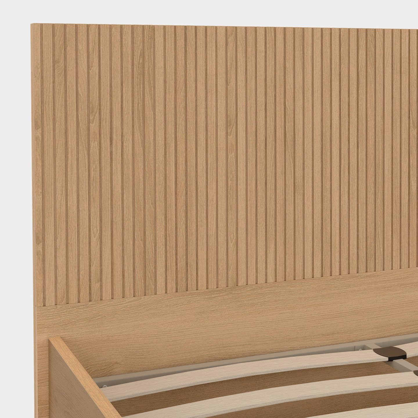 IDMarket - Lit Coffre Double Seaside 140 x 190 cm Effet Lattes et Bois