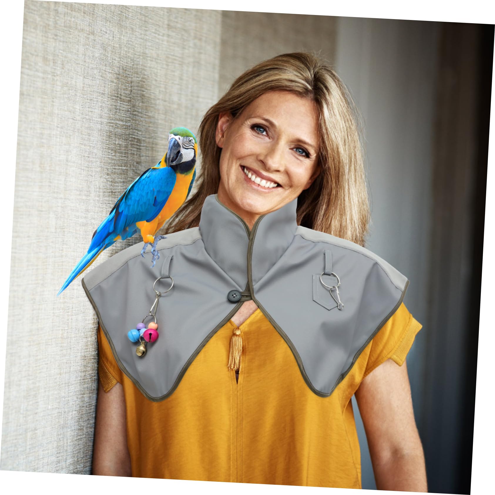 Protection Épaule pour L'entraînement des Oiseaux en Coton Lin Imperméable, Réutilisable et Facile à Mettre pour Perroquet