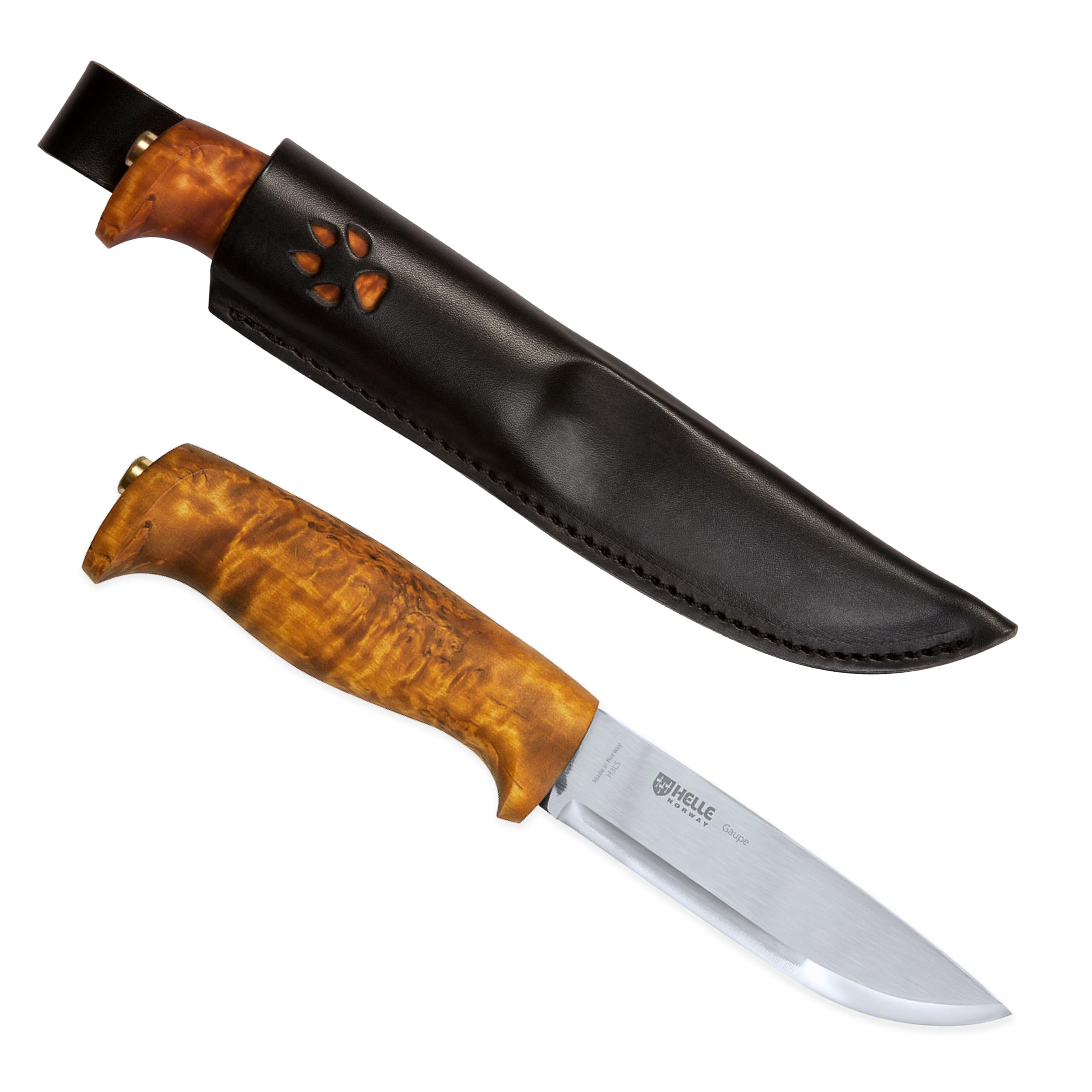 Gaupe - Carving Utility Knife w/ Leather Sheath, 4.21" Blade