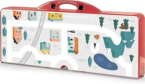 Miniatura 46 de PICNIC TIME Mesa de picnic plegable, mesa de camping, mesa al aire libre con agujero para paraguas Azul real,Play Town - Verde,Negro,Verde