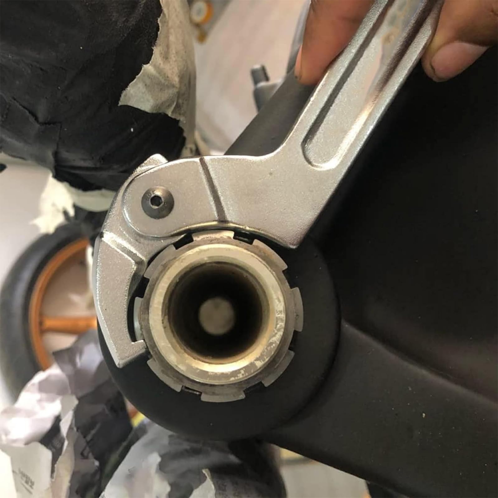 C Llave de Gancho Ajustable, Plateado Llaves Inglesa de Gancho, Cabeza Cuadrada Ajustable 32-76 mm, Llave C Amortiguador de Acero Carbono, para Taller de Producción, Mantenimiento Equipos