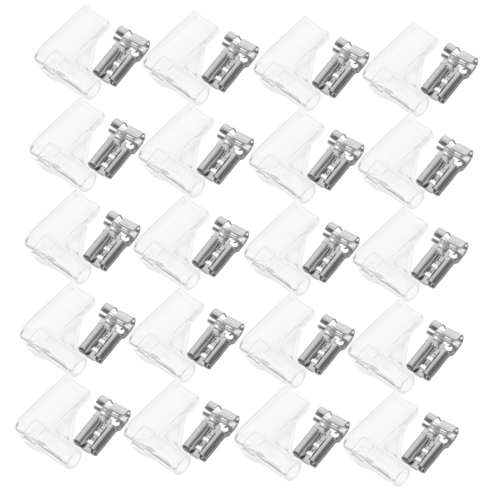 Ciieeo Copper Button Fixed Terminal Connectors 100 Pcs Female Spade Terminal Connectors Quick Disconnect for Easy Wiring