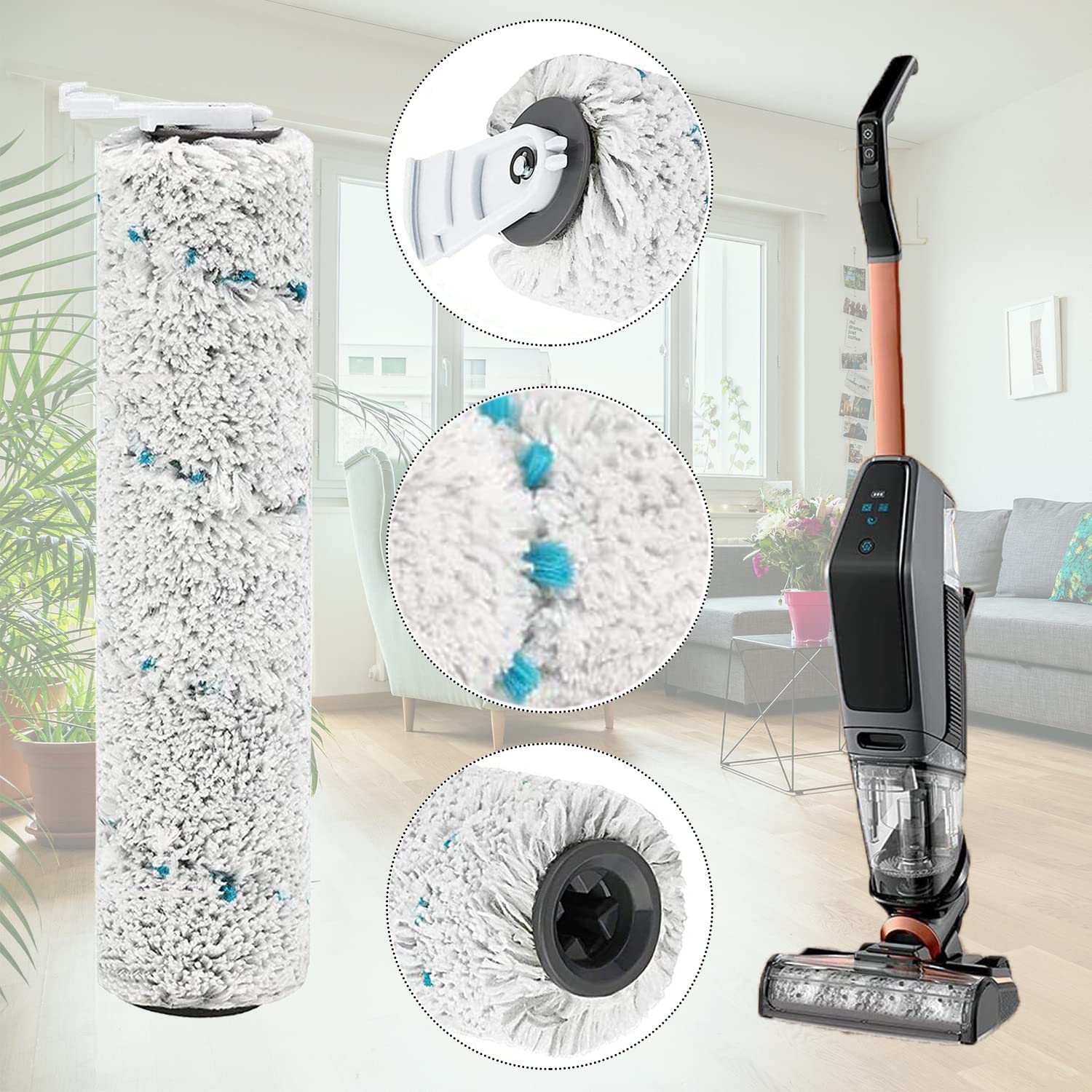 Accessori per aspirapolvere Bissell CrossWave X7 Pet Pro 2955N, 3479N Multi-Surface All in One, 2 filtri di ricambio e 2 spazzole multiuso