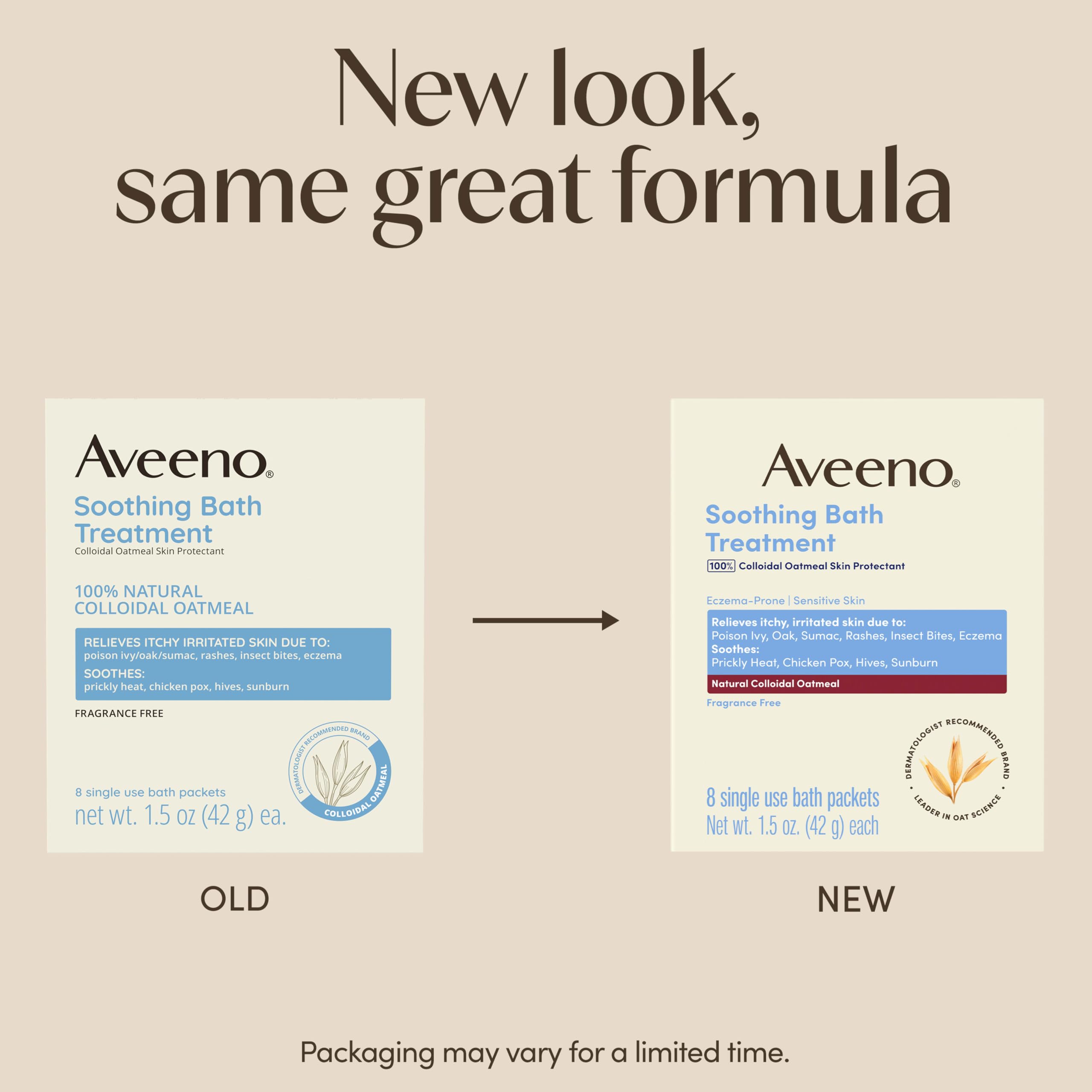 Aveeno Fragrance Free Soothing Bath Treatment 8-Count