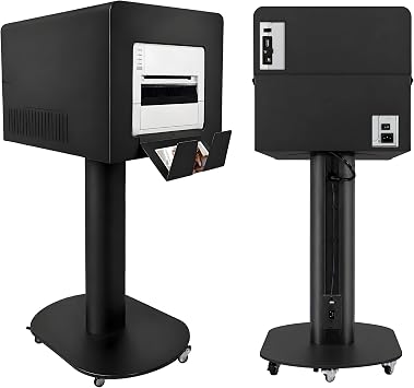 RDYMONKEY Photo Booth Printer Stand Heavy Duty Metal Printer Station Setup for DNP DS620 RX1HS QW410 HiTi P525L Professional Photobooth Printer Holder for Wedding Party Event
