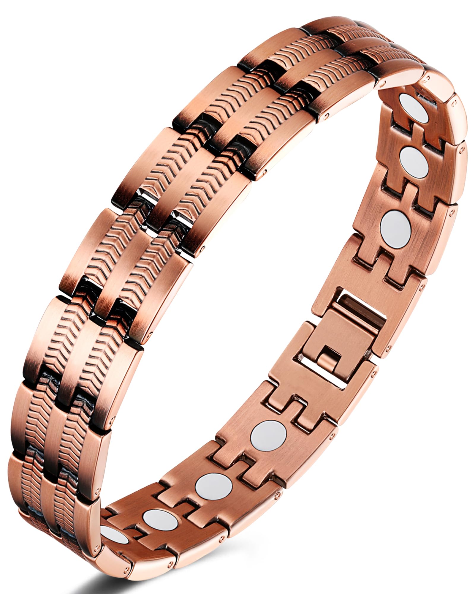 Jeracol Bracelet en cuivre avec aimants ultra puissants