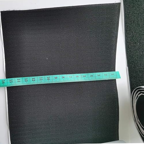 Miniatura 4 de Cinta autoadhesiva de sujeción de gancho y bucle de 6 pulgadas de ancho, tiras resistentes de 1 yarda (negro, 6 pulgadas x 1.1 yarda)