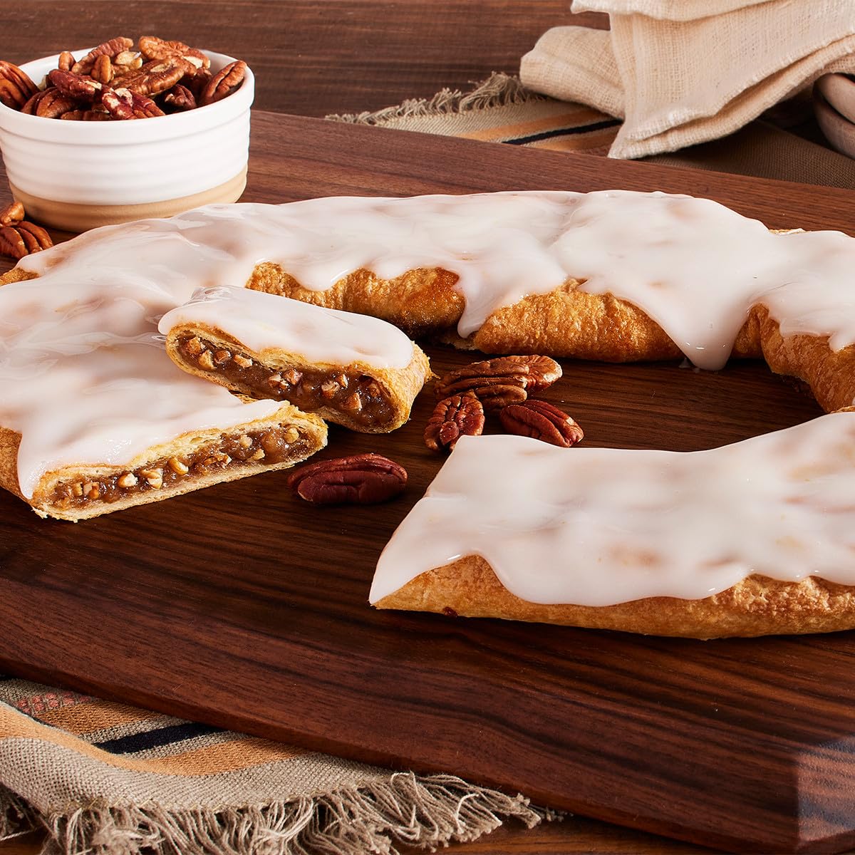Wisconsin Made/Racine Danish Kringles Danish Kringle and Coffee Gift Set, Pecan