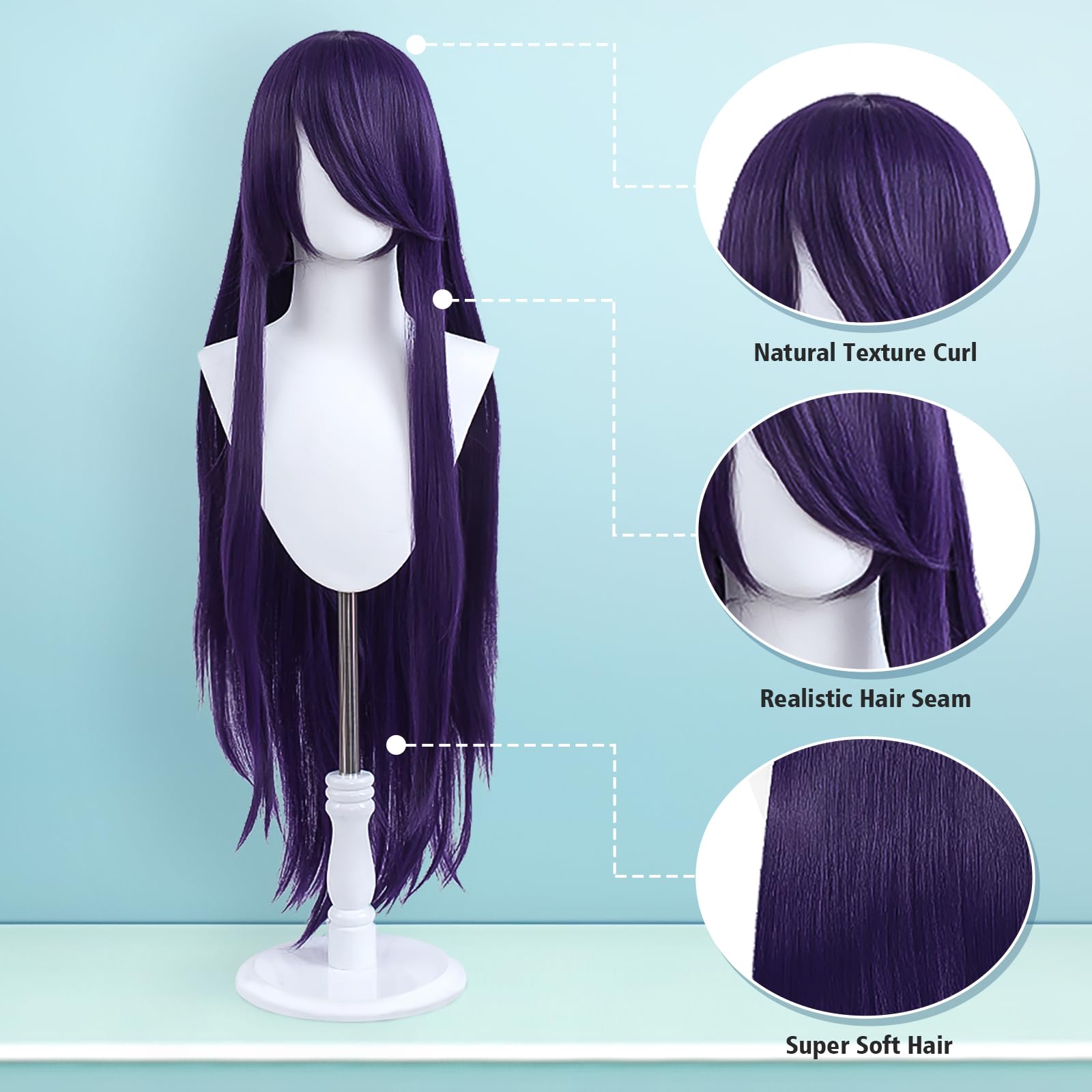 Amazon.com : UTIEHD 100cm / 40 Inch Long Wig, Universal 