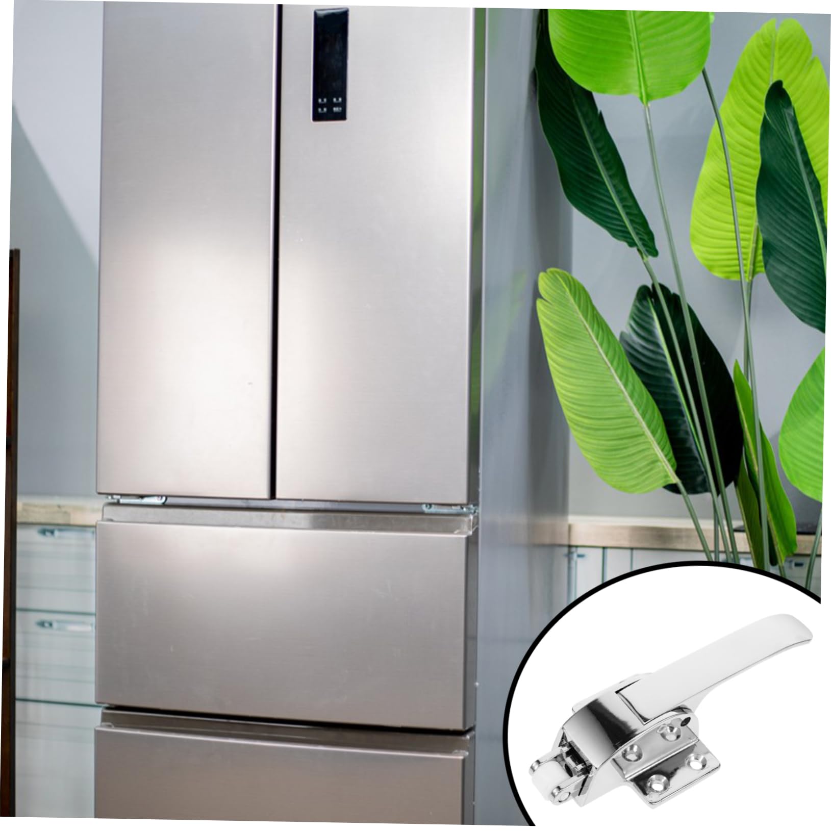 iplusmile 3piezas Manija De Puerta De Congelador Pestillo Resistente Instalación Rápida y Fácil Diseño Ergonómico y Cómodo Para Uso Diario Accesorio Duradero Para Frigoríficos y