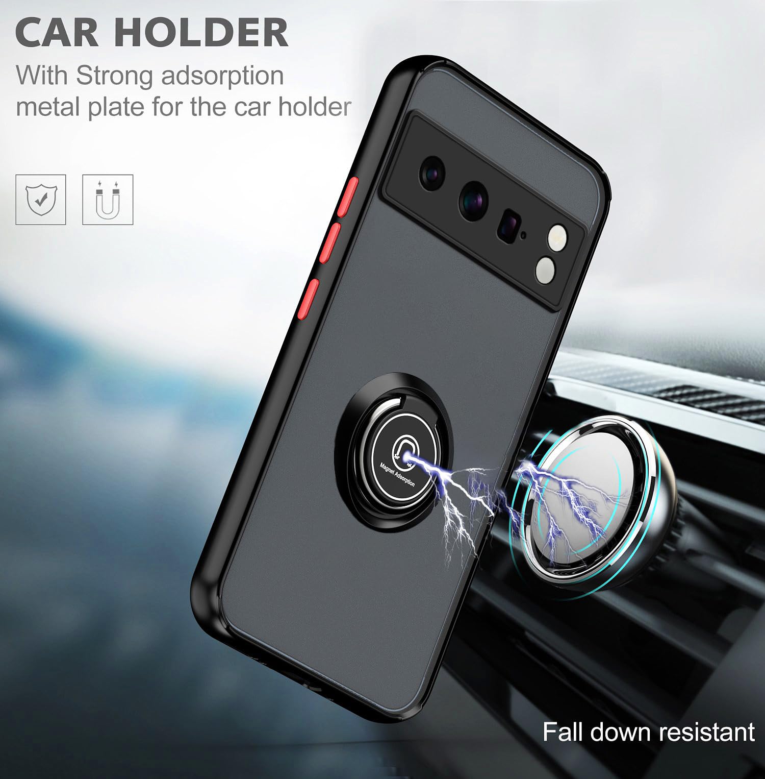 XINYEXIN Handyhülle Mit Ring Für Google Pixel 8 Pro – Schlagfest & Mit Ständer