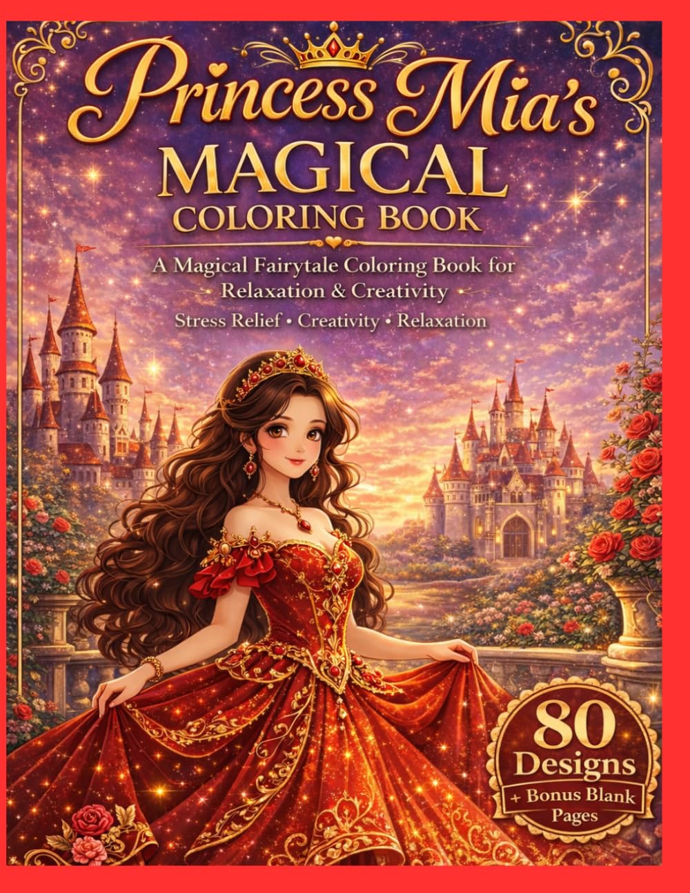 Princess Mia’s Magical Coloring Book: A Magical Fairytale Coloring Book for Relaxation & Creativity