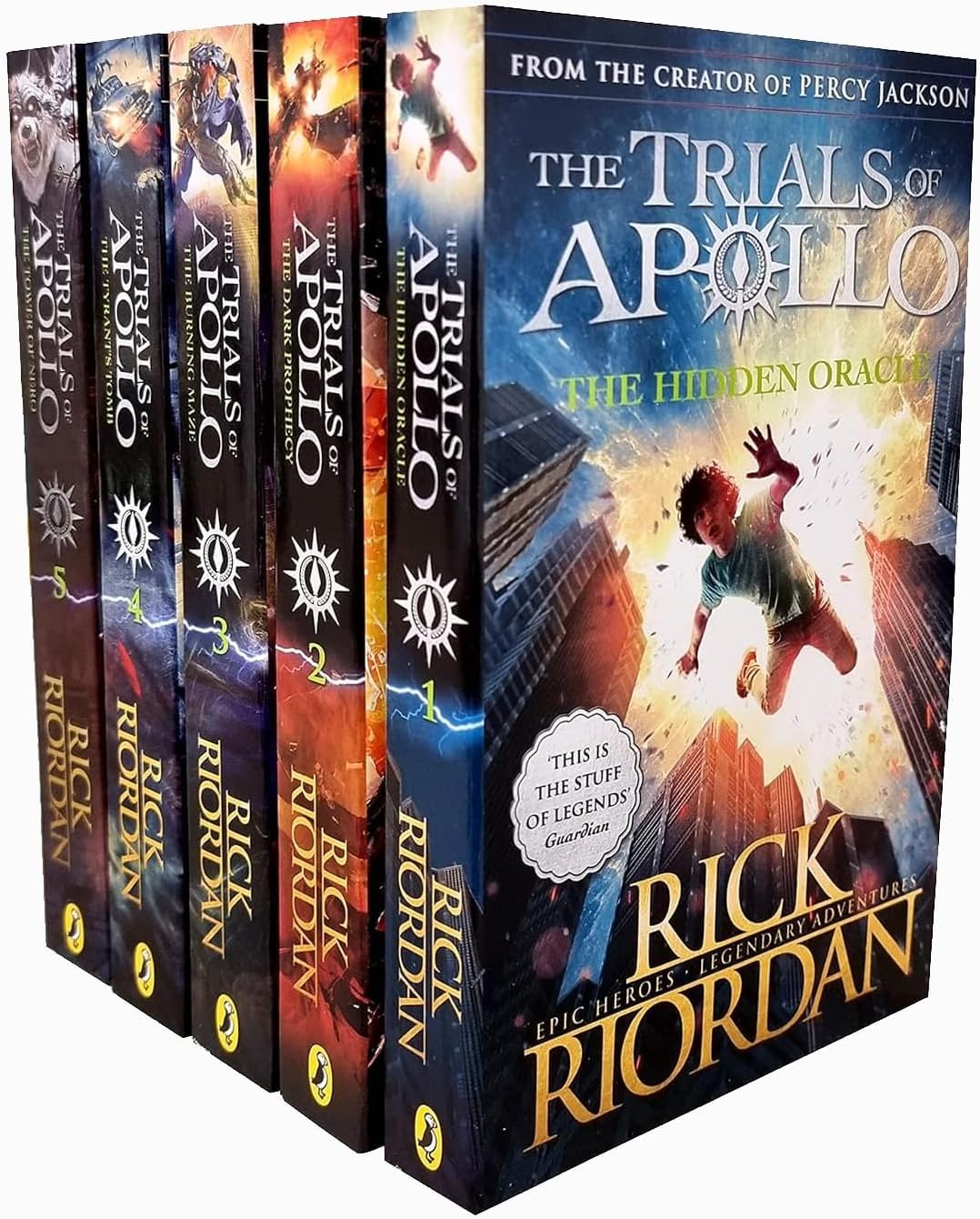The Trials of Apollo Series 5 Books Collection Box Set by Rick Riordan