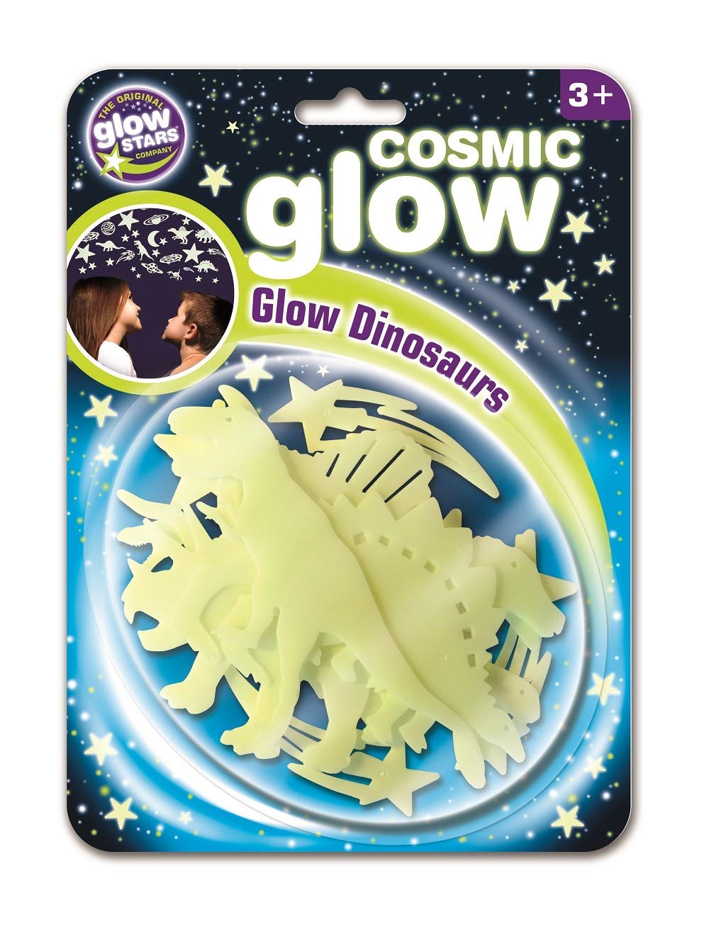 The Original Glowstars Company Brainstorm B8602 Glow Stars Cosmic Glow Dinosaurs