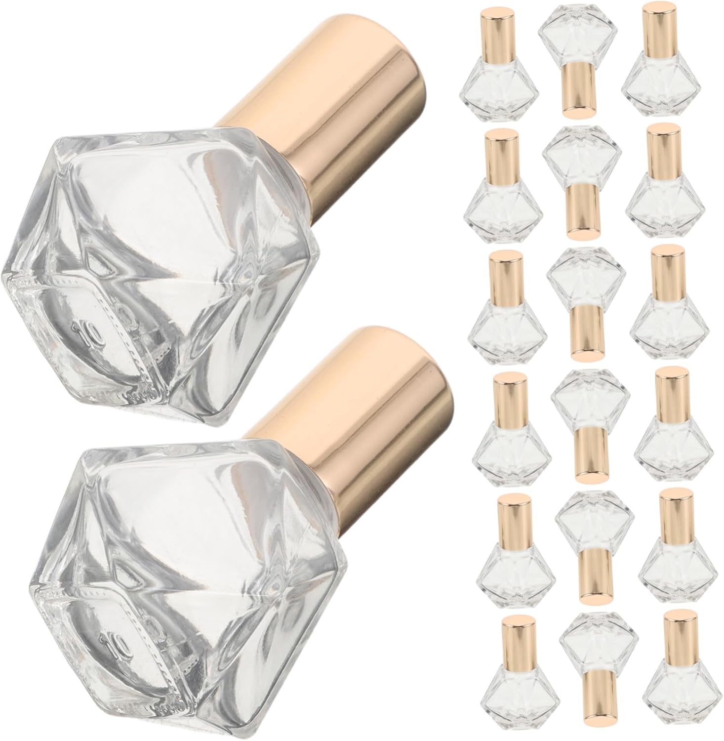 LIFKOME 36pcs Ml Roll on Perfume Bottle Glass Roller Ball Container | 0.27 Fl Oz Size, Design, Includes Droppers and Funnels for Easy Filling
