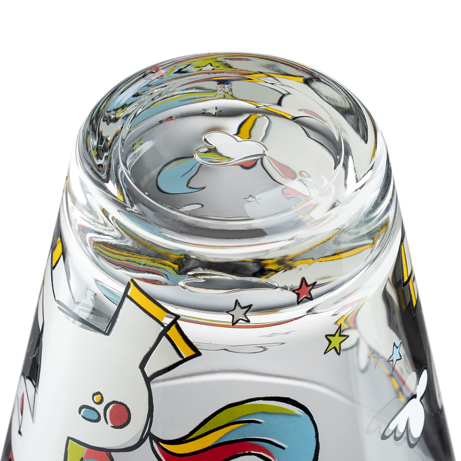 Leonardo Bambini 017902 Lot de 6 gobelets en verre, pour enfant, motif animal, passe au lave-vaisselle, 215 ml
