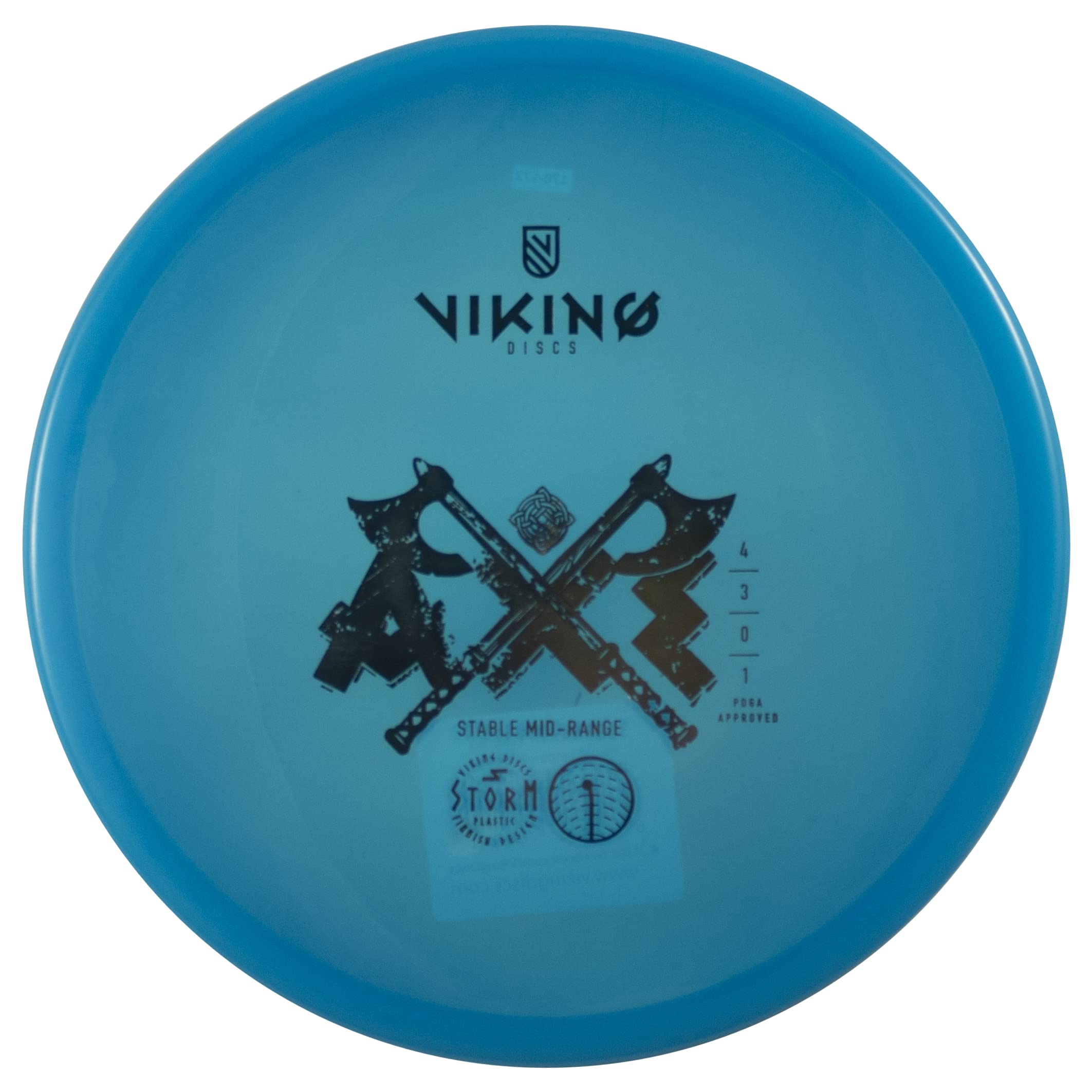 Viking Discs Axe Storm Plastic | Versatile Midrange [Stamp Color & Color Shade May Vary] (173-176g, Blue)