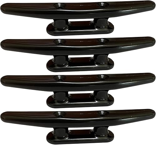 Boat Cleat Black Nylon Dock Cleat Kayak Cleat,3inch,4 inch,5 inch,6 inch,8 inch,4pack with Fasteners