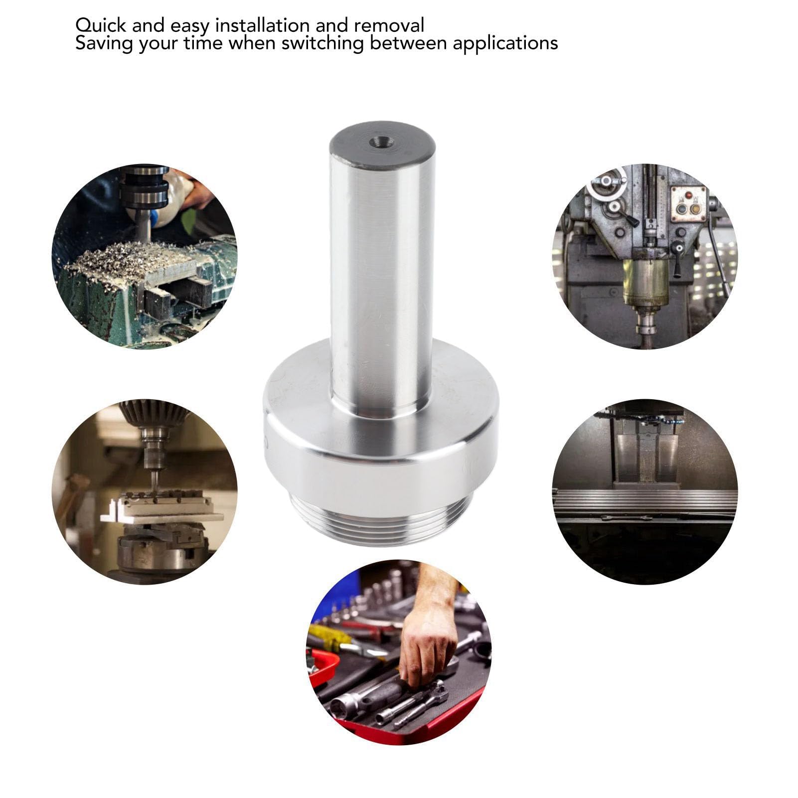 Naroote Tige de Tête d'alésage Filetée Précision 0,005 Mm C20 pour l'usinage, Inclut Boîte de Rangement, Compatible avec Tour, Fraiseuse, Rectifieuse, Perceuse, Acier à Haute Teneur en Carbone