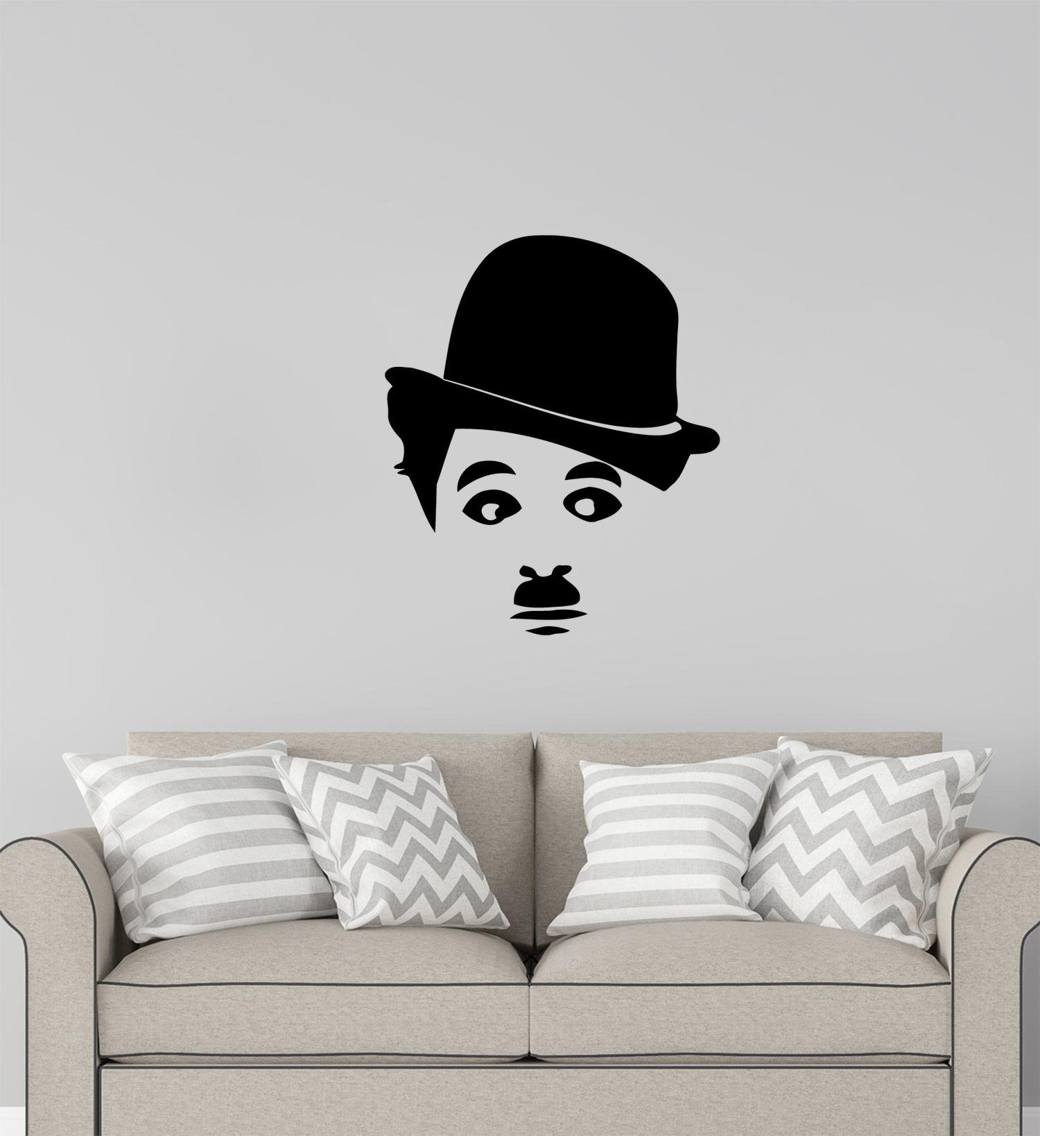 Advanced store Movie Wall Vinyl Decal Charlie Chaplin Film Wall Sticker Home Removable Interior Room Wall Stickers Murals MK7978