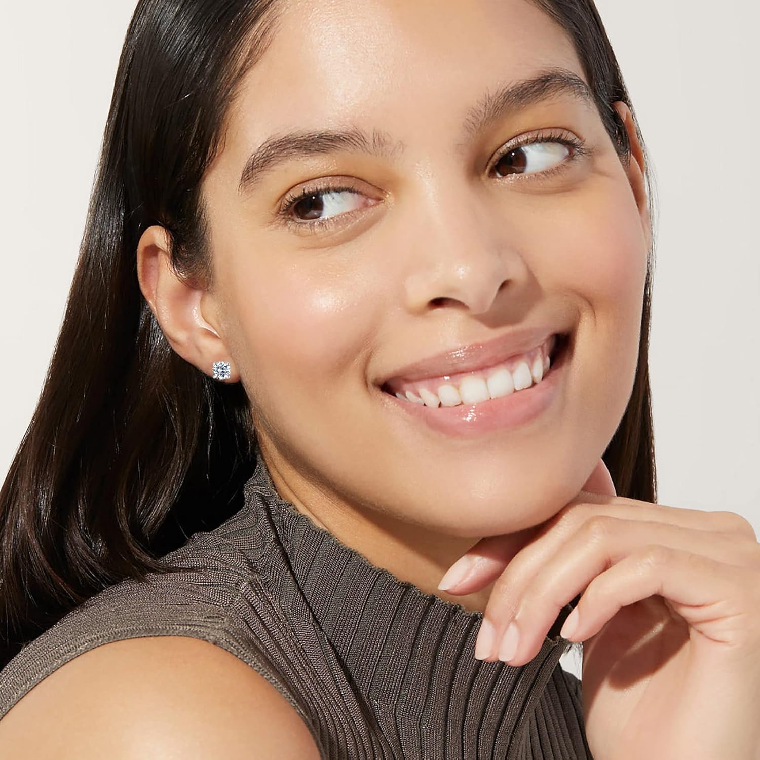 Sterling Silver Moissanite Stud Earrings - D Color VVS1 Brilliant Round Cut Lab Grown - S925 Friction-Back With Authenticity Certificate 1Ct 2Ct 3Ct - Image 8