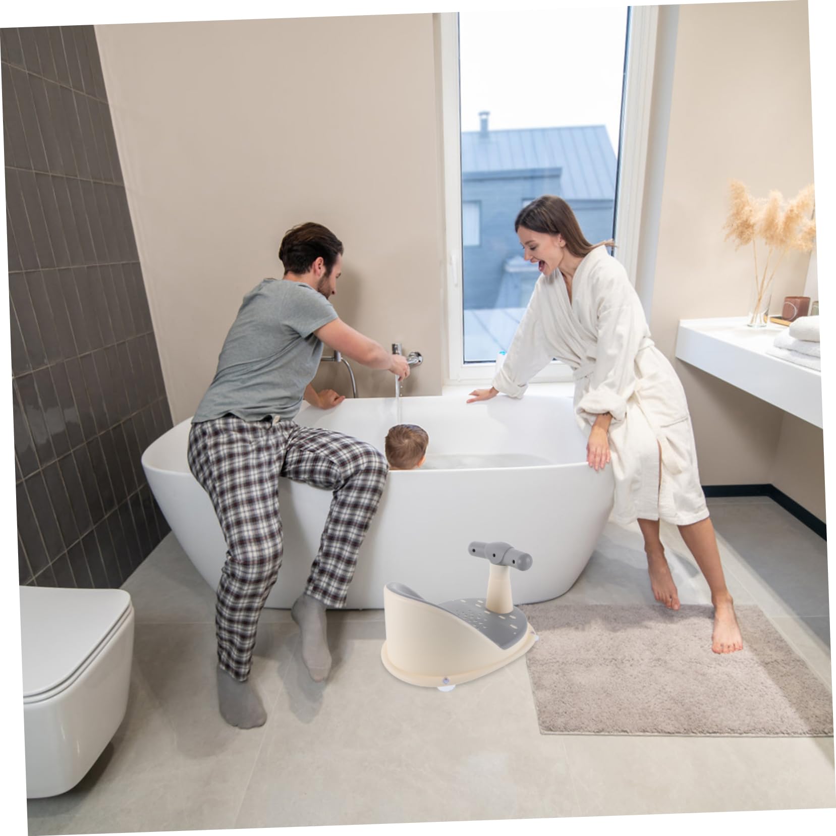 Asiento De Baño Para Ergonómico Con Base Antideslizante Cómodo Asiento De Bañera Para Bebés De Para Uso Bañera