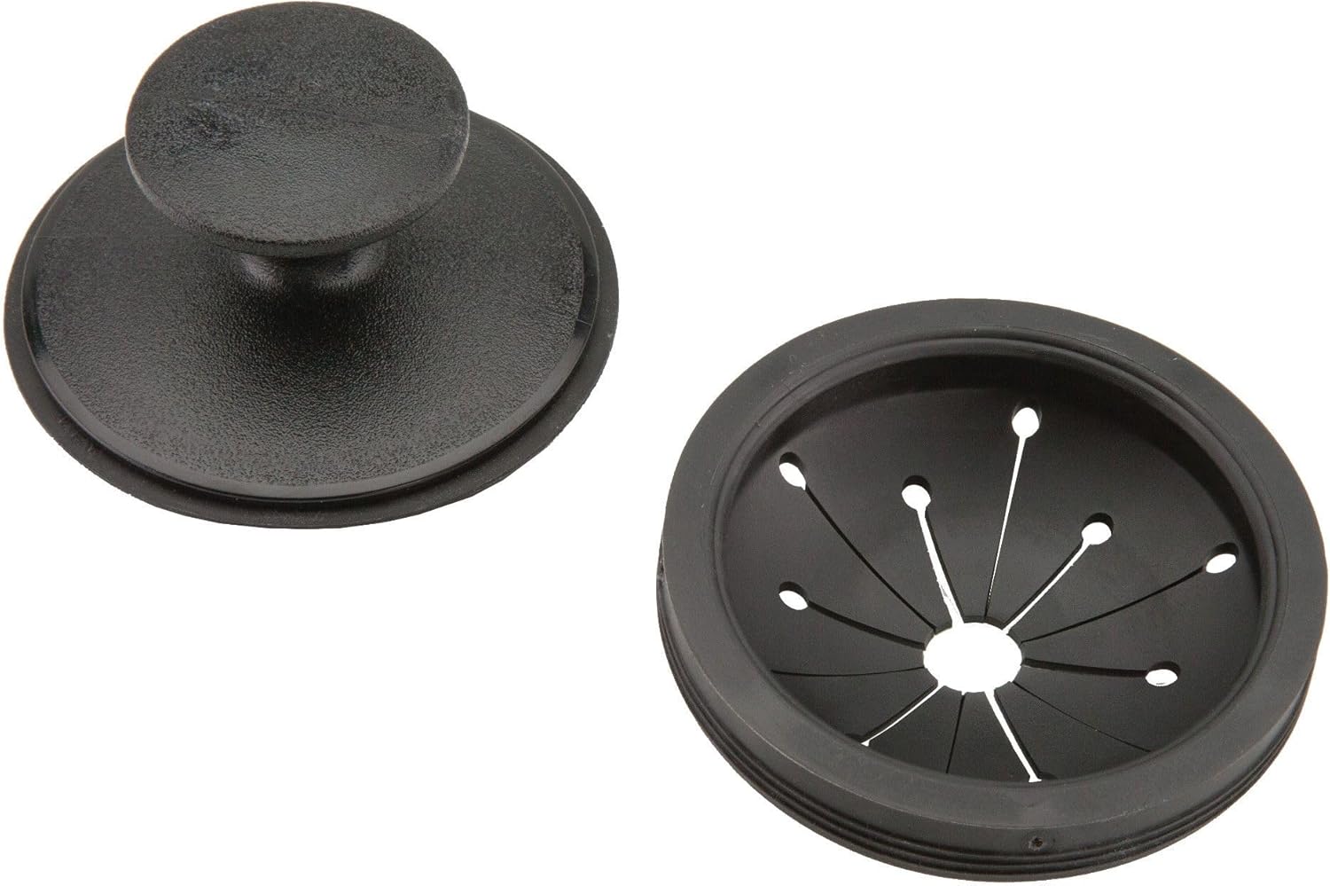 Product image of Waste King Black Disposer EZ Mount Garbage Disposal Stopper and Splash Guard for Sink Drain, 1025