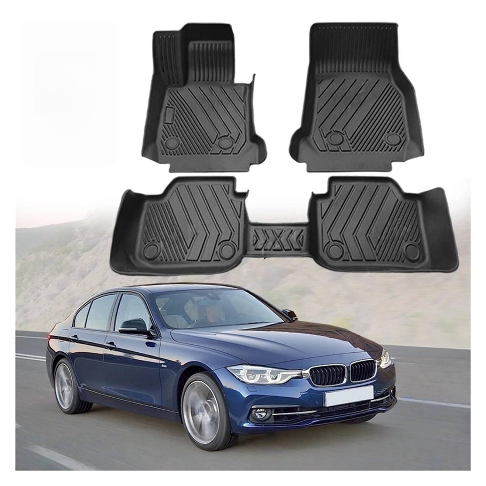 Auto-Fußmatten Auto-Fußmatte für BMW 3er F30 2013–2019 | TPE-Auto-Fußmatte für BMW 3er F30 2013–2019, 2018, 2017, 2016, 2015, 2014