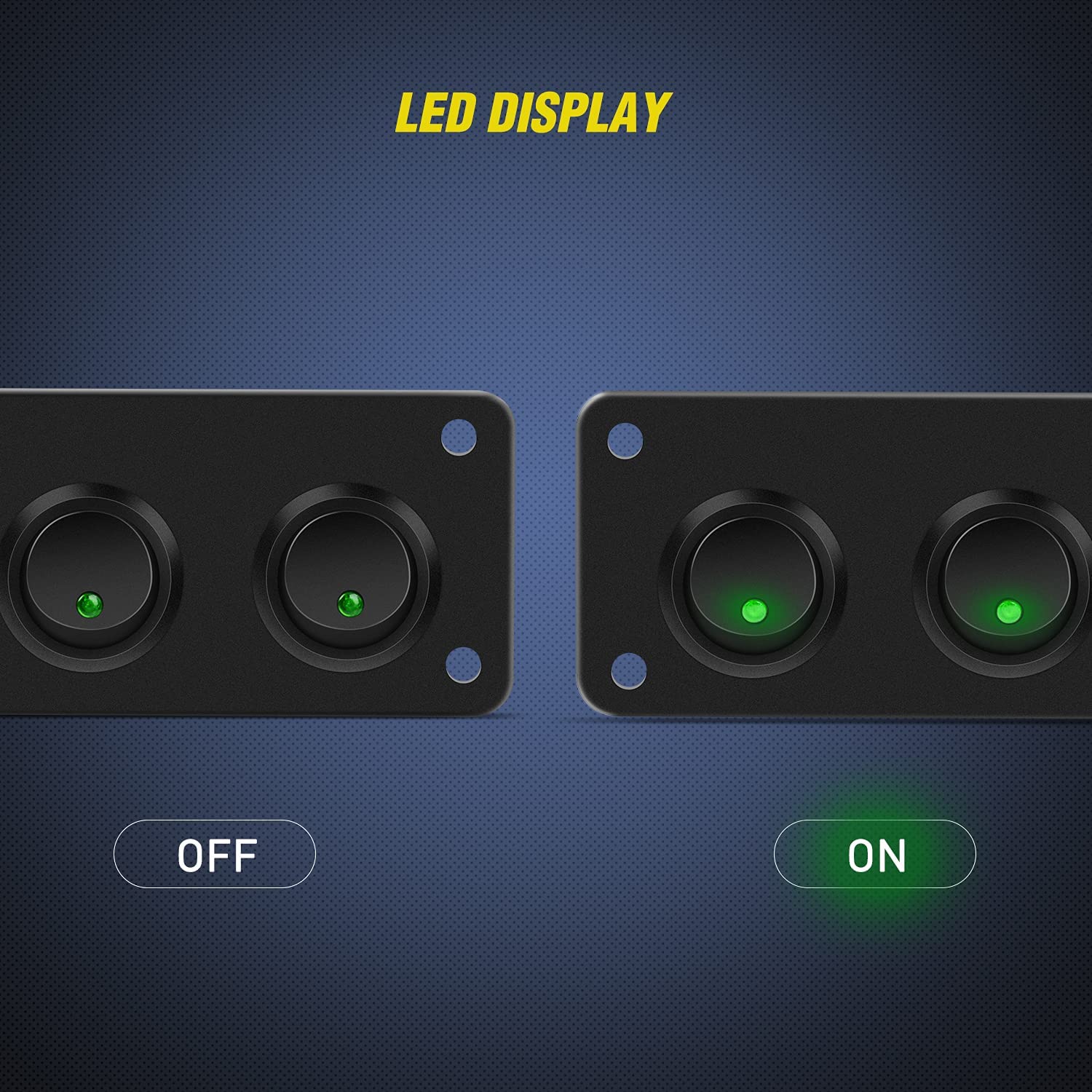 Amazon.co.jp: KILIGEN 5 ギャング 3 ピン ロッカー スイッチ