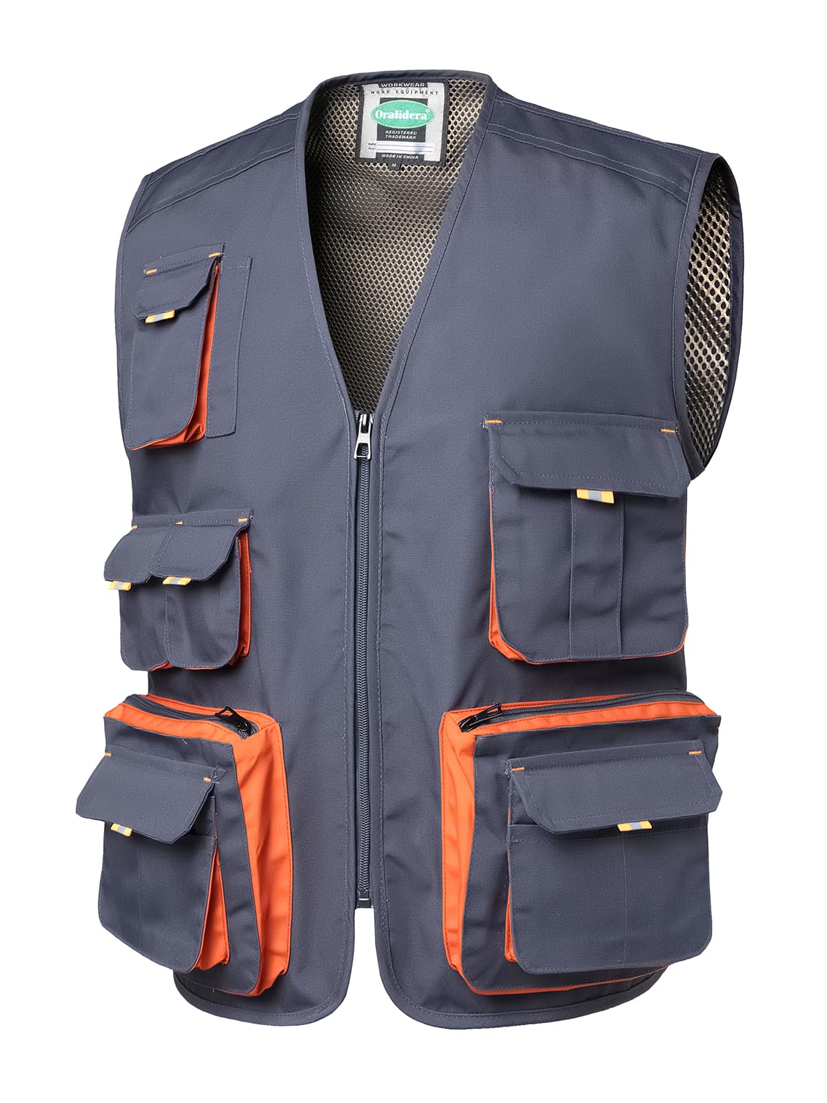 Gilet da Lavoro Uomo Giubbotto Senza Maniche da Lavoro Giacca Smanicato Multitasche Gilet
