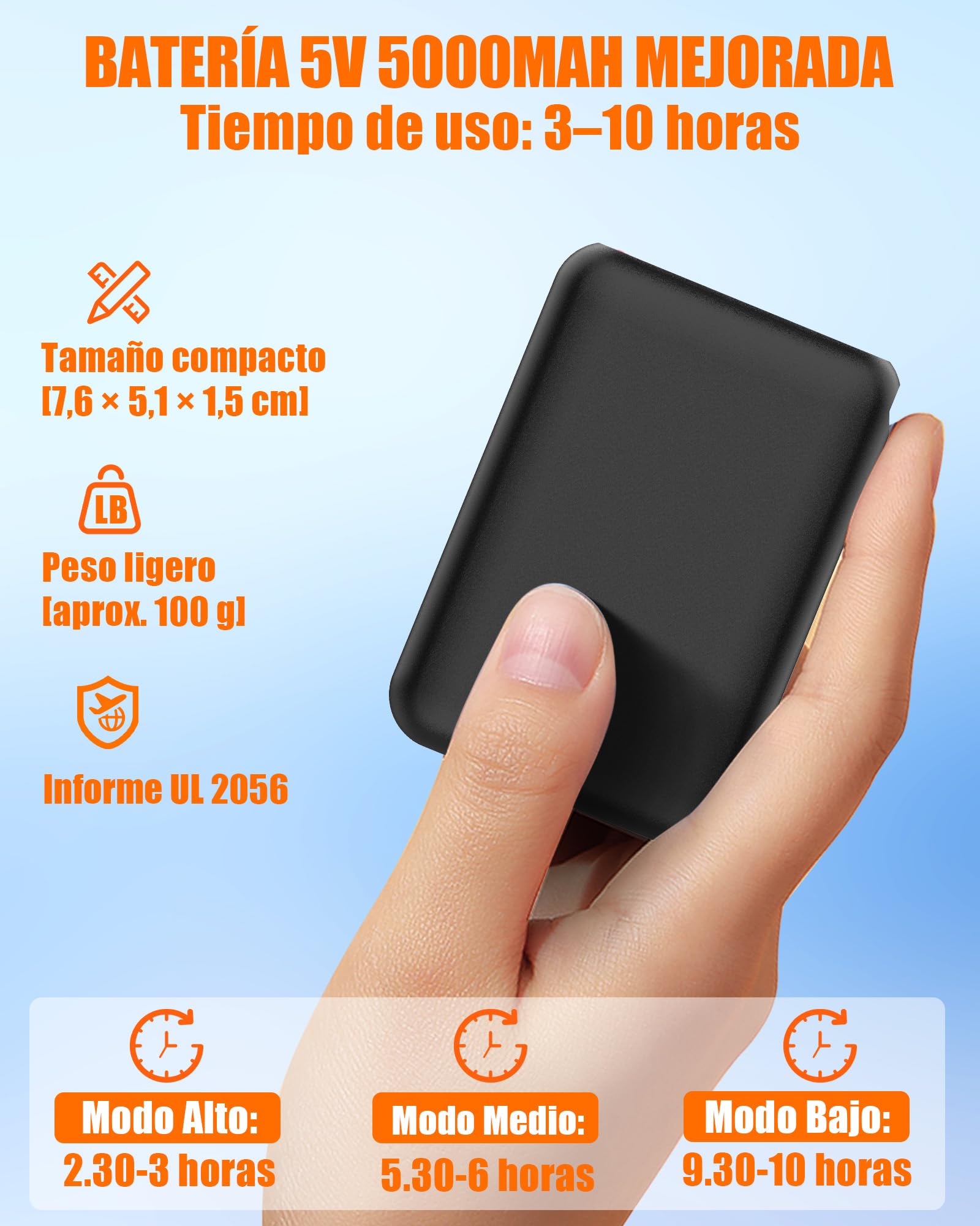 CYCYHEAT Guantes Calefactables Niños – Guantes de Esquí Impermeables para Niños y Niñas con Tecnología de Calefacción Mejorada y Batería 5000mAh (Negro + batería de 5000 mAh, L/XL)