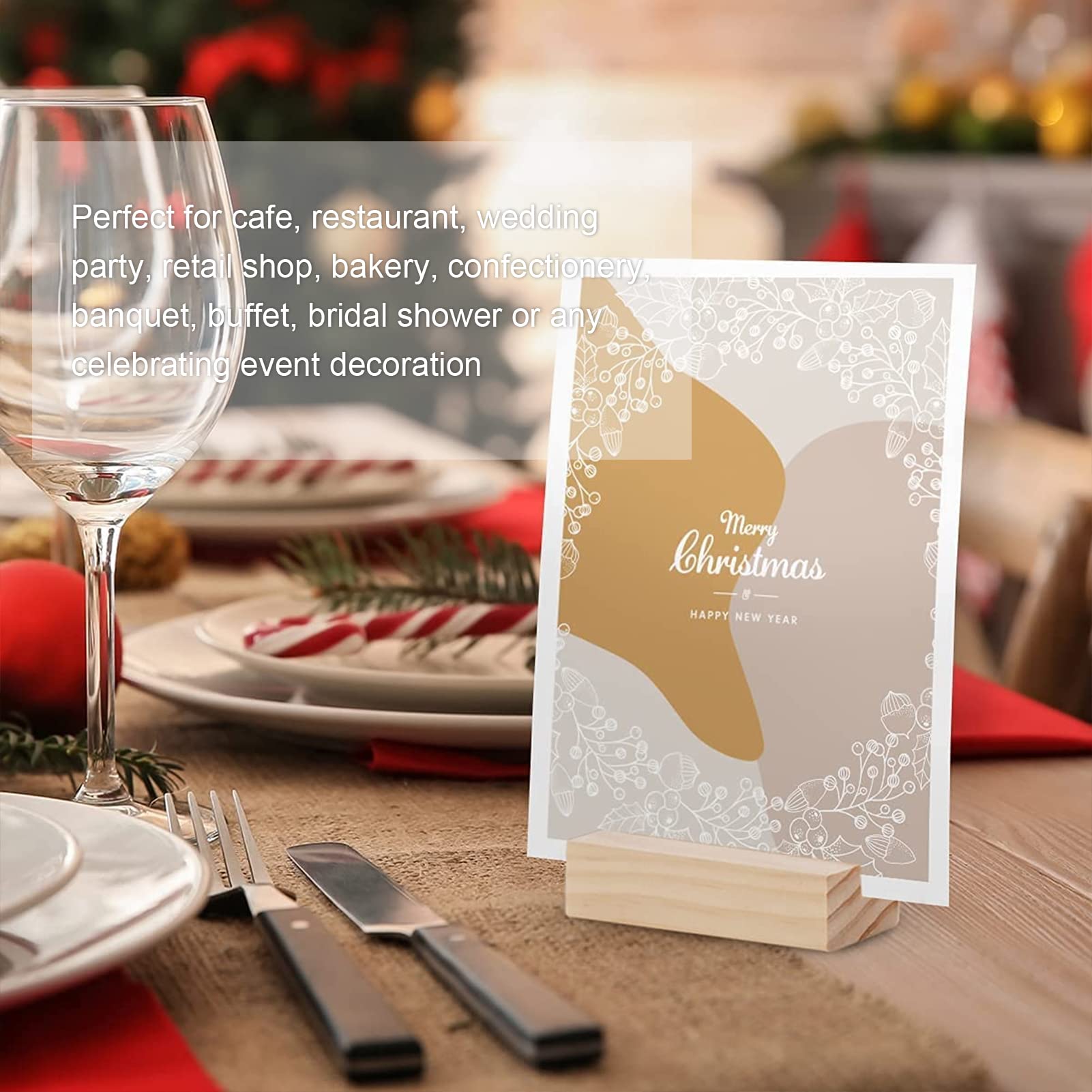 20 Segnaposto In Legno Per Tavoli - 10.2 Cm, Per Matrimoni, Feste E Ufficio - Foto 13