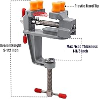 Vista 4 de Yakamoz Mini tornillo de banco para mesa pequeña, abrazadera de tornillo de banco, prensa de tornillo de banco de trabajo para fabricación de joyas