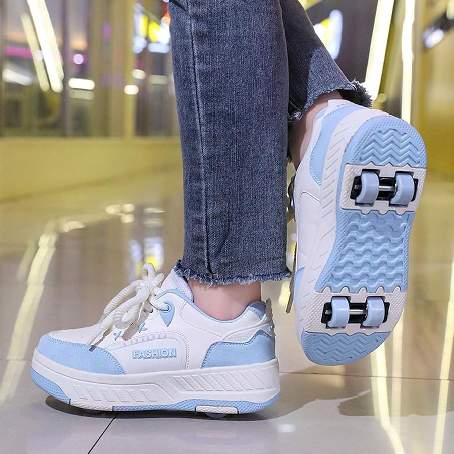 Surwin Rollschuhe Für Mädchen & Jungen - 2-in-1 Skateschuhe Mit Versteckten Rädern