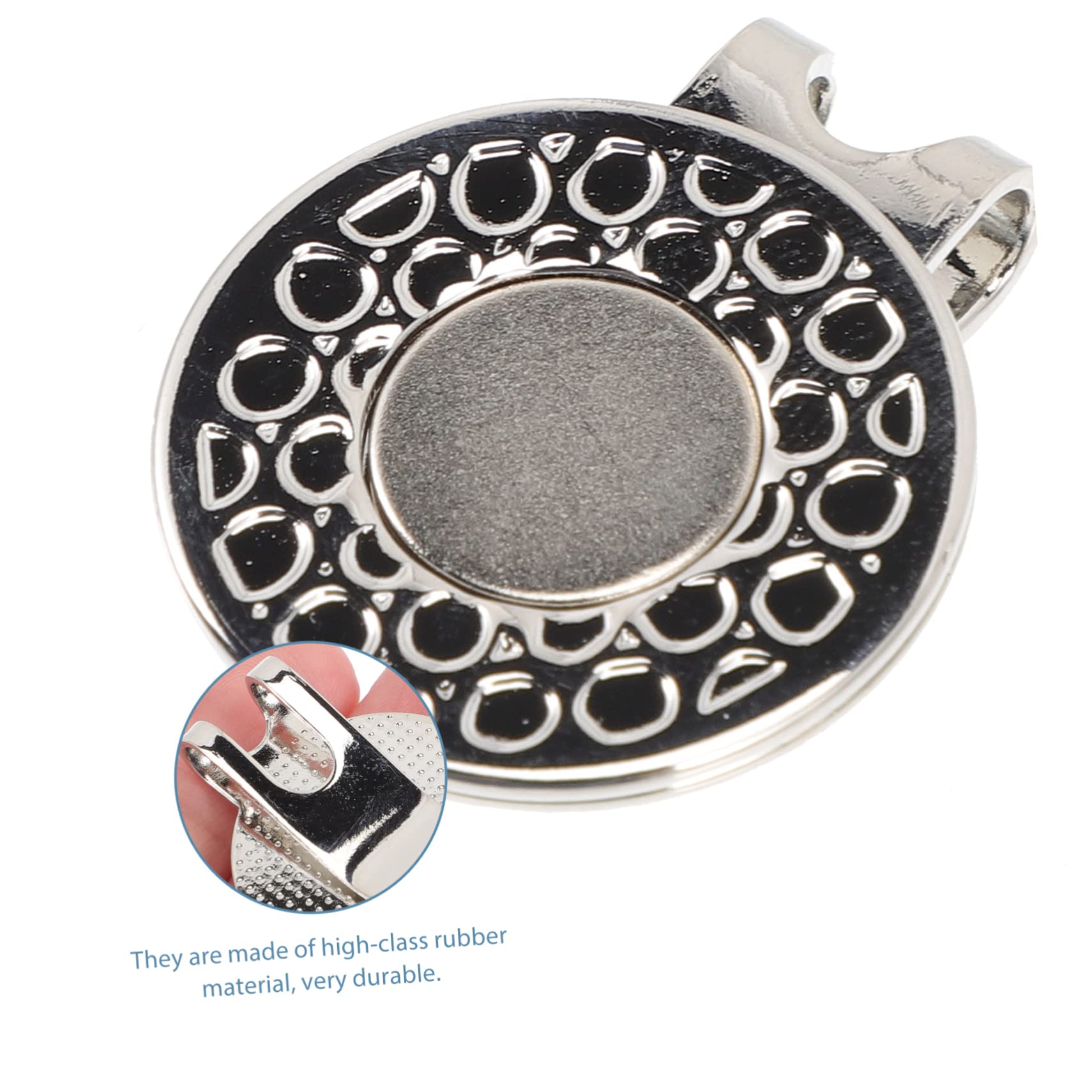 HANABASS Alloy Ball Marker Tragbarer Golf Hut Clip mit Dekorativem Ballmarker für Golfzubehör für für Golfer