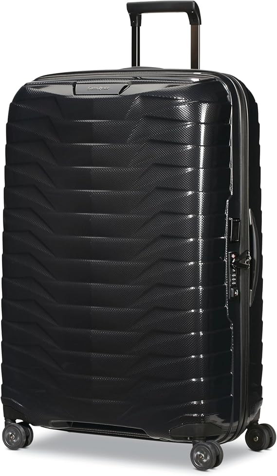 Samsonite Proxis Large Hardside Luggage with Dual Spinner Wheels - Innovative RoxkinTM Lightweight Shell With Ultimate Durability- Includes TSA Lock, Ergonomic Telescoping Handle - Black