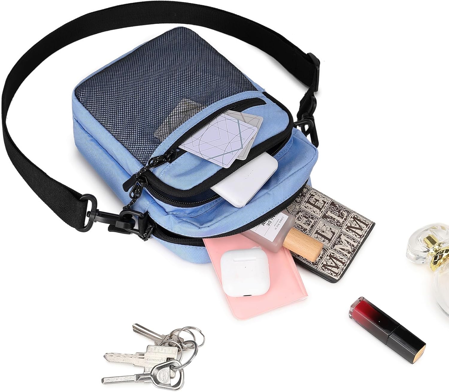 Lohol Small Messenger Bag for Men Women, Water Resistant Adjustable Crossbody Sling bag Purse for Travel Sports - Image 6