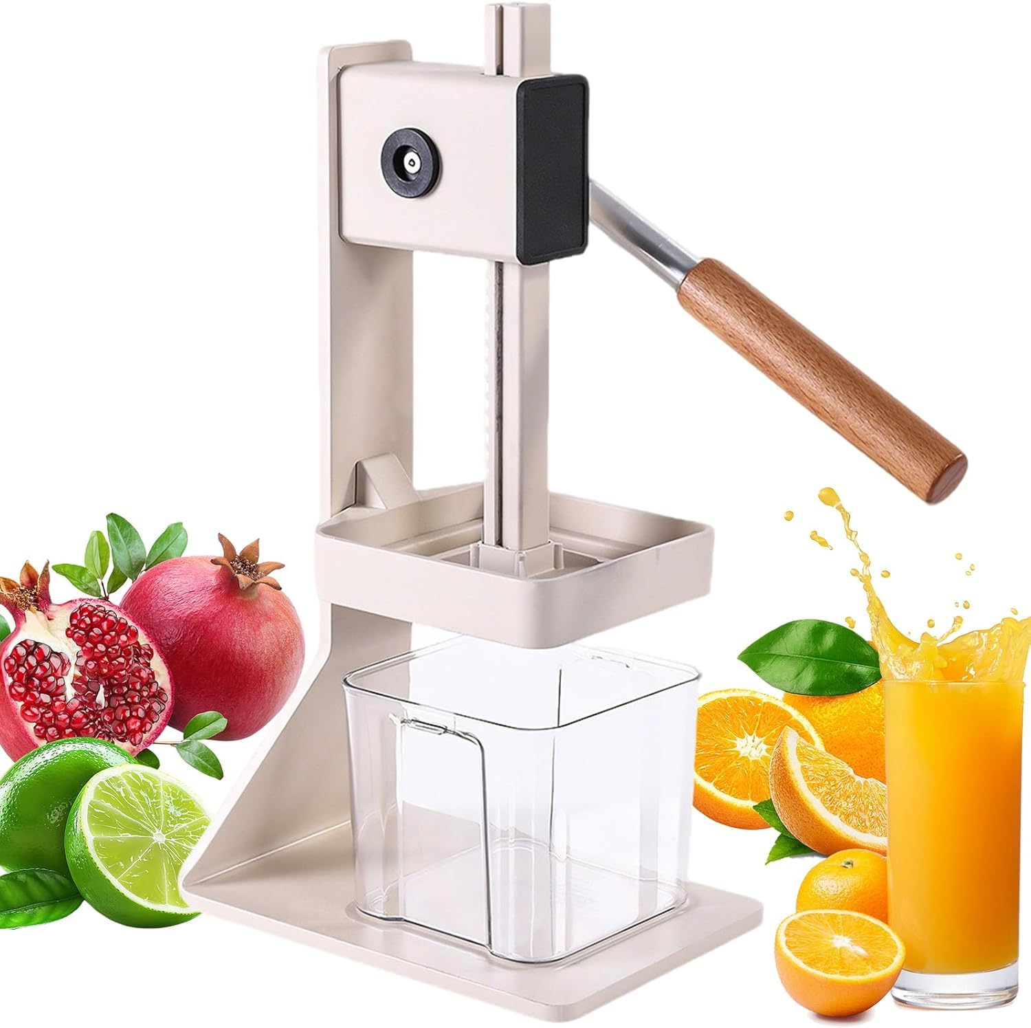 YXZQLOZ Heavy Duty Manual Citrus Juicer with Base & Removable Filter Quick Fresh Juice Extractor for Home & Kitchen Use